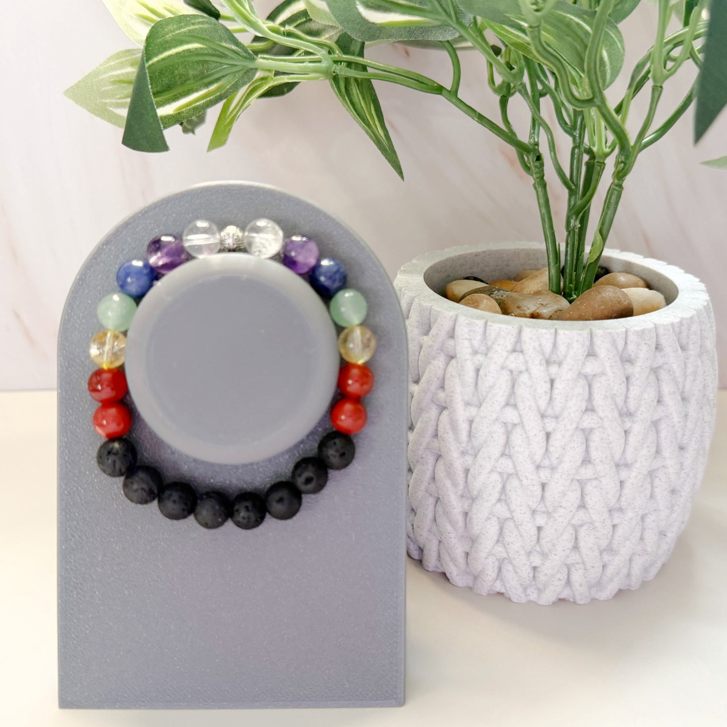 Chakra 8mm Natural Gemstone Bracelet, Energy Balance & Mindful Healing Jewelry