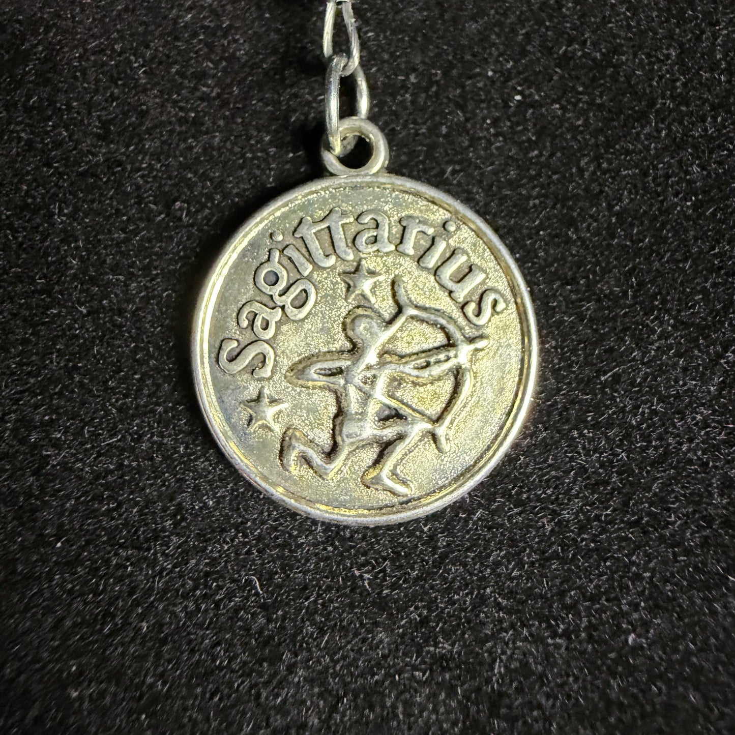 Sagittarius Zodiac Crystal Keychain – Lepidolite Smoky Quartz Shungite – Natural Stone Astrology Gift