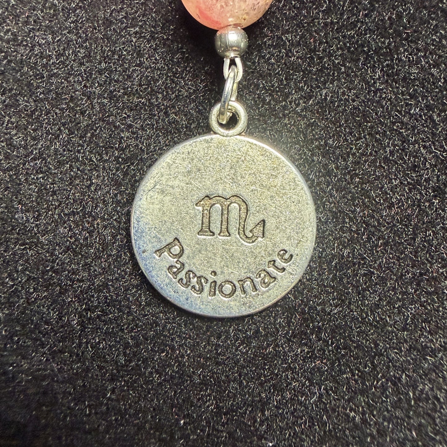 Scorpio Zodiac Crystal Keychain – Amethyst Blue Spot Jasper Pink Tourmaline – Astrology Gift