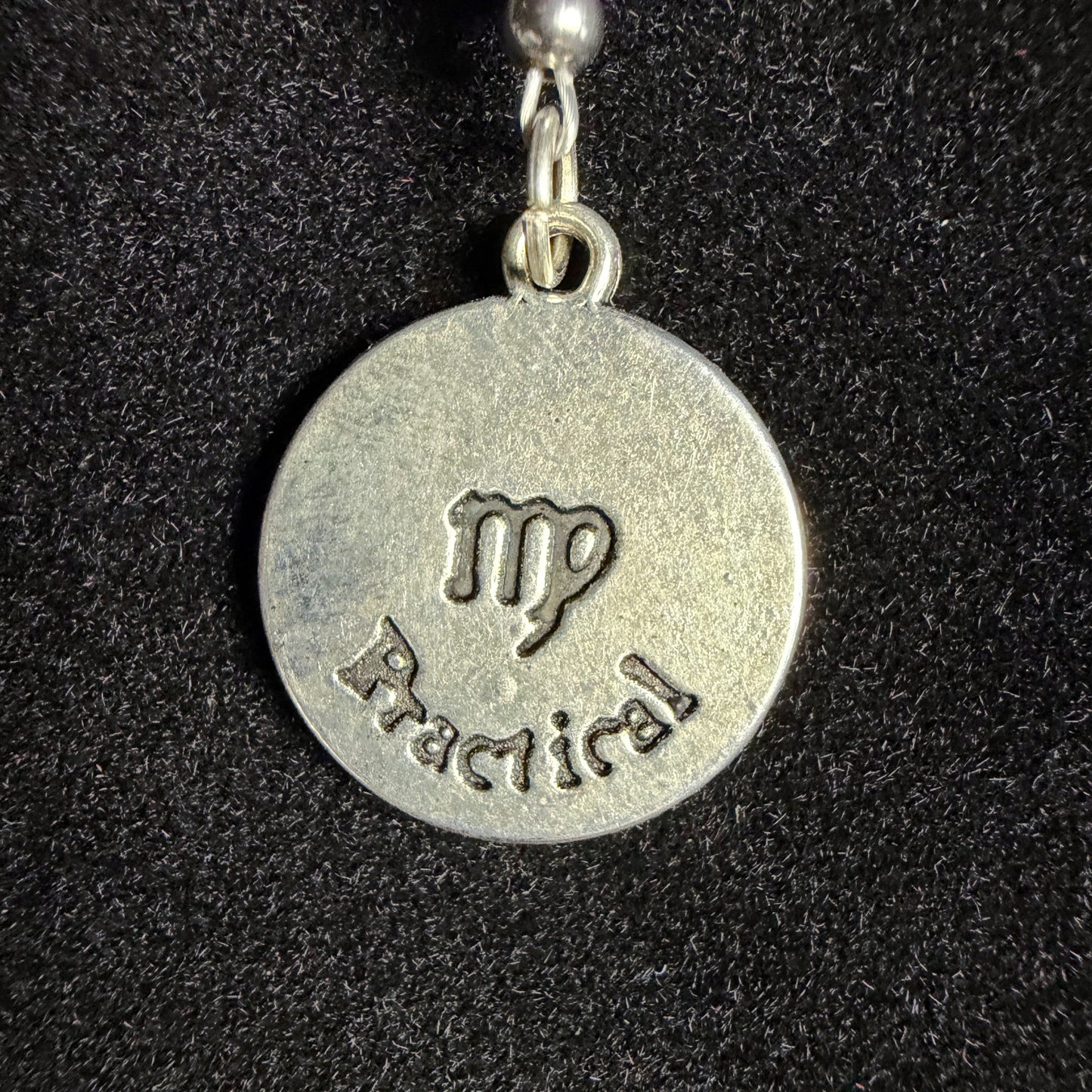 Virgo Zodiac Crystal Keychain – Amazonite, Amethyst, Green Fluorite – Natural Astrology Gift